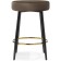 Barrier stool Plato metal/velor, black/brown 43x43x65 cm