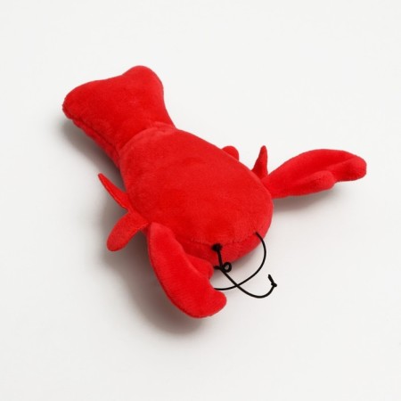 Dog toy "Lobster" with a hidden squeak, 20-24 cm, red-2