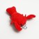 Dog toy "Lobster" with a hidden squeak, 20-24 cm, red