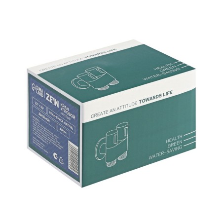 Crane for household appliances Zein, 1/2 "x 1/2", corner, double, chrome-3