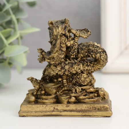 NECKE Polystone for bronze "Dragon. Monetary activation" 4.7x7x7.5 cm-1