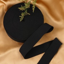 Linen gum, 40 mm, 20 m, black color