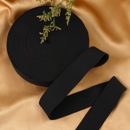 Linen gum, 40 mm, 20 m, black color