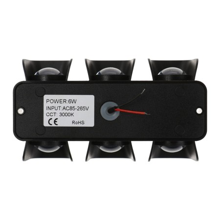 Facade lamp "Elegant", FSD-042, 6 W, 3000K, 3 rays, IP65, 220 V, plastic, black-8