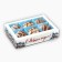 Box for 6 sweets with cells "Snow Town", 10 x 14.5 x 3 cm, New Year