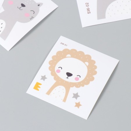 Sticker of plastic interior on the switch "animals" set of 6x10 cm sheets-2