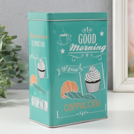 Rectangular Metal Casket "Good Morning" 7.8x12.2x18.6 cm
