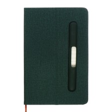 Leduced Diary A5, 96l, Lin, Holder for phone/tablet/handles, green