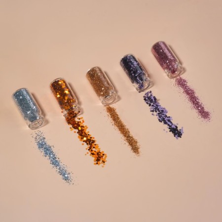 Sparkles for decor "tenderness", small/medium/large, 12 bottles-1