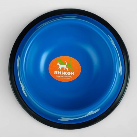 A bowl with bones, iron with a non -slip base, 150 ml, blue-1