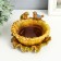 Ceramics candlestick for 1 candle "Birds on the flower" D-8 cm 14x14x8 cm