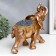 Souvenir Polystone "Golden Elephant in the Blue Popone with Brushes" MIX 28.5x15x32.5 cm
