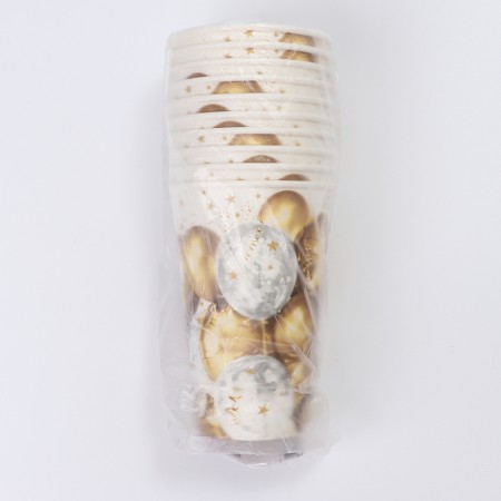 Single -paper glass "golden balls" 400 ml-3