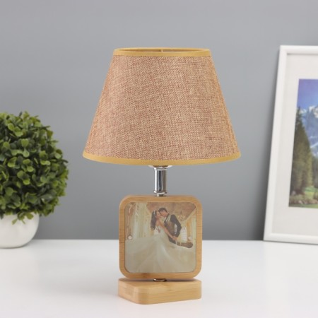 Table lamp with a photo frame 9x9cm (acrylic on magnets) 20x20x35cm