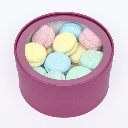 Gift box "Wewak" plum, plastered with a window, 18 x 10 cm-1