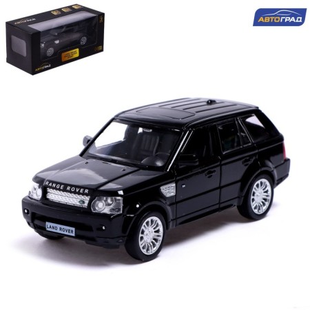 Metal machine Land Rover Range Rover Sport, 1: 32, doors, inertia, black color open