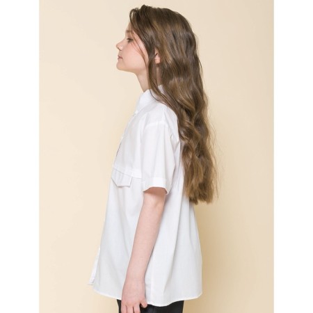 Blouse for girls, height 122 cm, white color-1