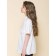 Blouse for girls, height 122 cm, white color