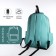 Youth backpack from textiles, 2 departments, 3 pockets, turquoise color