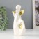 Souvenir Ceramics "Baby Angel with Heart" White with gold 10.5x4.2x14 cm