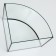 Aquarium "Sector" corner with a lid, 40 liters, 40 x 40 x 36/41.5 cm, bleached oak