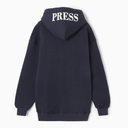 Male sweatshirt is laid down, the color is dark blue, size 50 (xl)-7