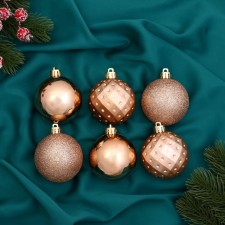 Set of balls plastic D-6 cm, 6 pcs 