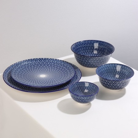 Boda ceramic shade “Boda”, 600 ml, d = 14.5 cm, blue color-4