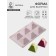 Baking uniform “Pyramid”, silicone, 6 cells, 29.5 × 17.2 × 4 cm, lilac