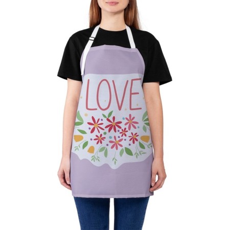 Apron kitchen with a photo print "Love", adjustable, size OS