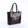 Luggage bag with a zipper, 3 external pockets, a long belt, a dark brown color