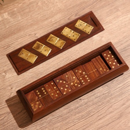 Game table "Domino" 25x7.5x5 cm, tree shisham-3