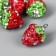Decor for creativity plastic "Strawberry with a loop" set 5 pcs 1x1.4 cm