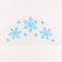 Thermalrotransfer for kokoshnik "Three snowflakes", blue color with silver