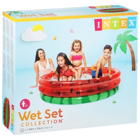 The inflatable “watermelon” basin, 168 x 38 cm, from 2 years, 58448np intex-5