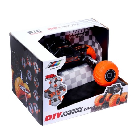 Acrobat radio -controlled jeep, performs tricks, works on the battery, color black-9