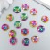 Buttons plastic for creativity 2 punctures "holography Circle" set 15 pcs 1.3x1.3 cm