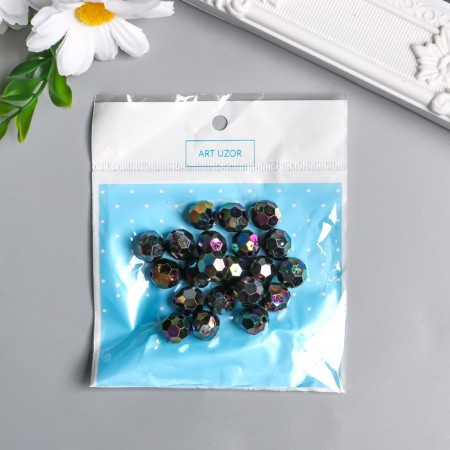 Beads for creativity plastic "Glass. Gasoline" d = 1.2 cm set 20 grams-2