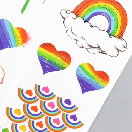 Tattoo on the body color "Rainbow. Weather" 21x15 cm-2