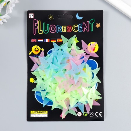 Stick phosphorus plastic "Smail Star" set 40-43 pcs 19x13 cm-4