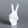 Figure candle "Hand-Peace", 10x4 cm, white