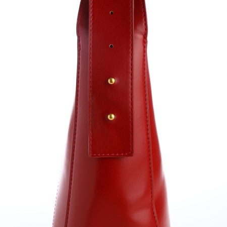 Women's bag on the Textura screw castle, small size, burgundy color-5