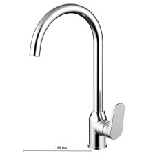 Bravat Eler F7191238CP-RUS kitchen mixer, single-pouring one-leaf, chrome