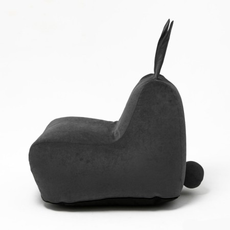 Milk-Milk chair, size 80x90 cm velor, black color-2