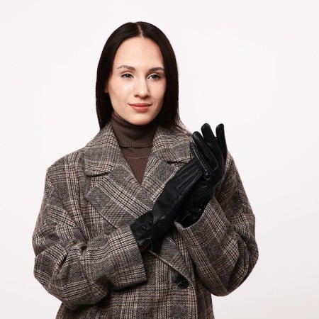 Gloves are female, dimensionless, without insulation, black color-3