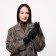Gloves are female, dimensionless, without insulation, black color