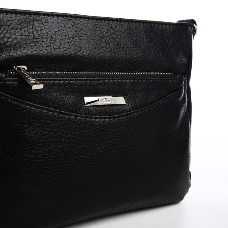 Bag Cross-Bodi with a zipper, black color-3