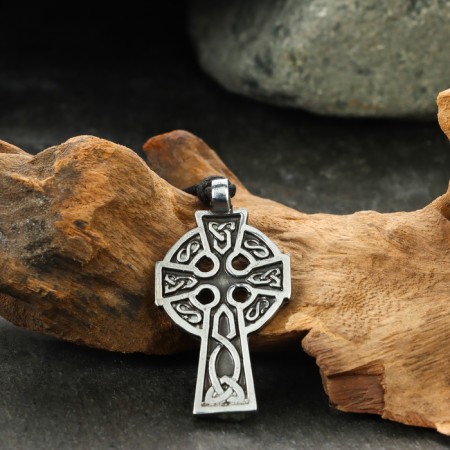 Protective amulet "Celtic Cross", 26x44mm, metallic