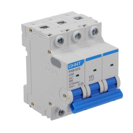 Automatic circuit breaker Chint NXB-63S, 3P, with 40 A, 4.5 ka