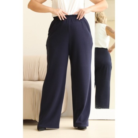 Women's costume: cardigan, trousers, size 50, black color-3